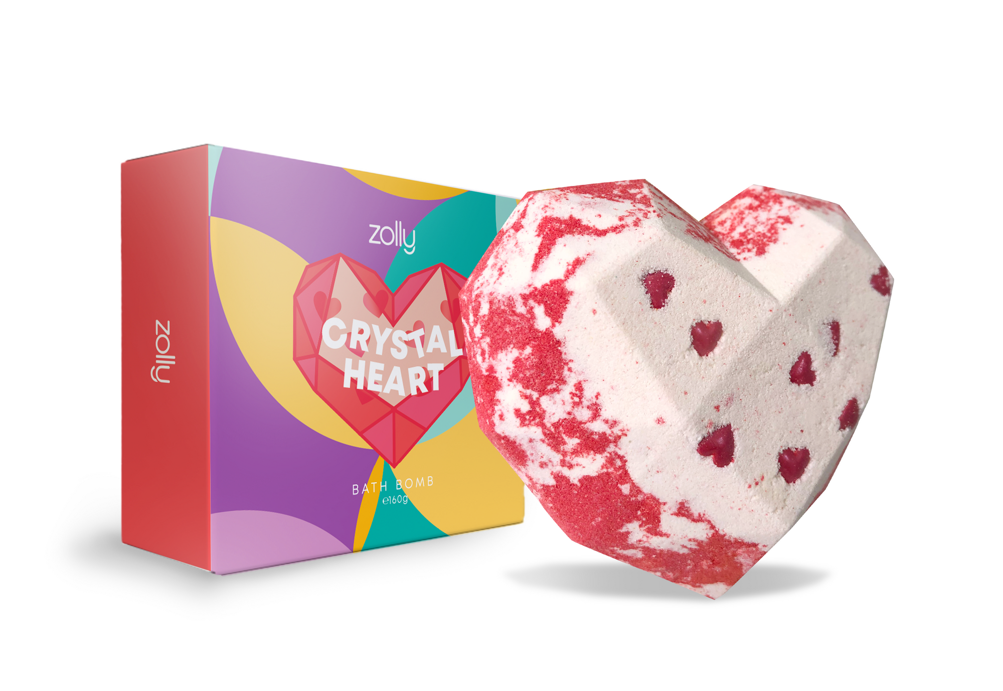 Crystal Heart Bath Bomb - 160g